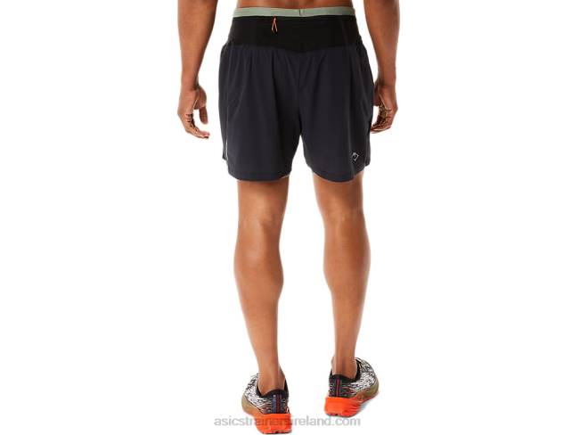 Men\s Fujitrail Short Performance Black/Lichen Green Asics XXPD1139