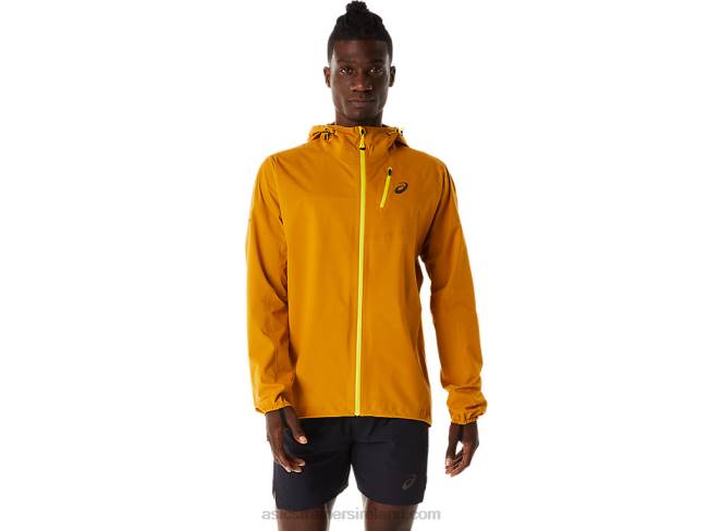 Mens Fujitrail Waterproof Jacket Sandstorm Asics XXPD545