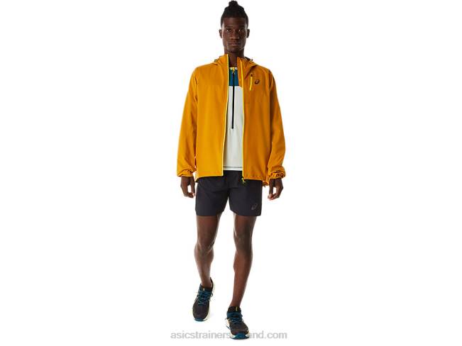 Men\s Fujitrail Waterproof Jacket Sandstorm Asics XXPD545