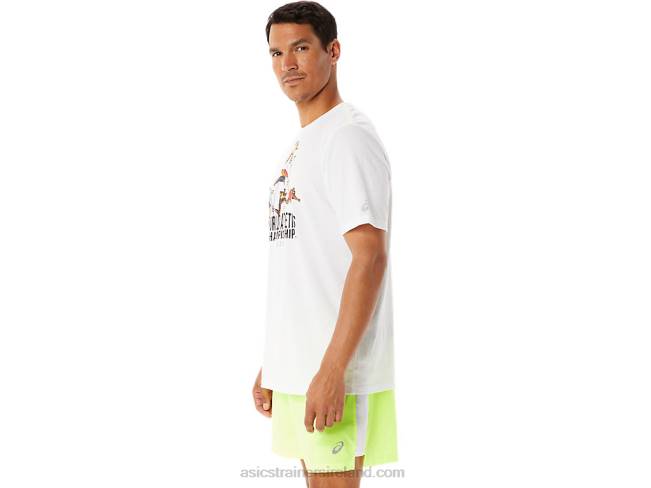 Men\s Graphic Short Sleeve Wch Brilliant White Asics XXPD1286