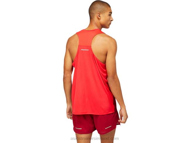 Men\s Kasane Singlet Electric Red/Burgundy Asics XXPD1798