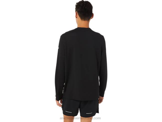 Men\s Lam Ready-Set II Long Sleeve Performance Black Asics XXPD1638