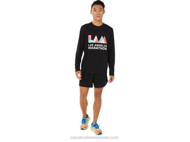 Men\s Lam Ready-Set II Long Sleeve Performance Black Asics XXPD1638