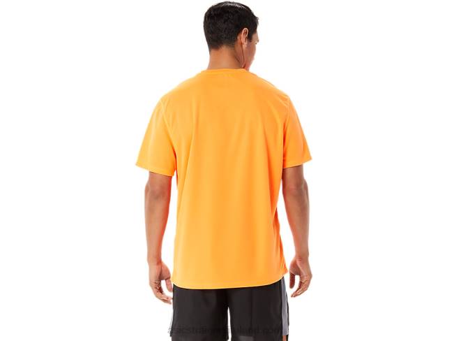 Men\s Lam Ready-Set II Short Sleeve Shocking Orange Asics XXPD1342