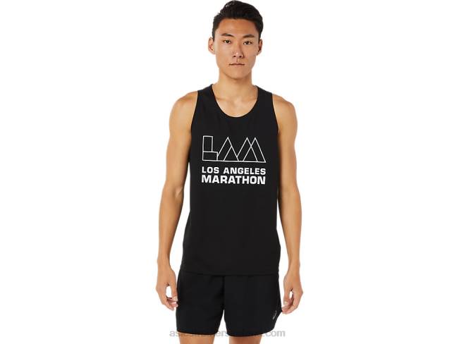 Mens Lam Ready-Set II Singlet Performance Black Asics XXPD1617