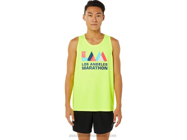 Mens Lam Ready-Set II Singlet Safety Yellow Asics XXPD1619