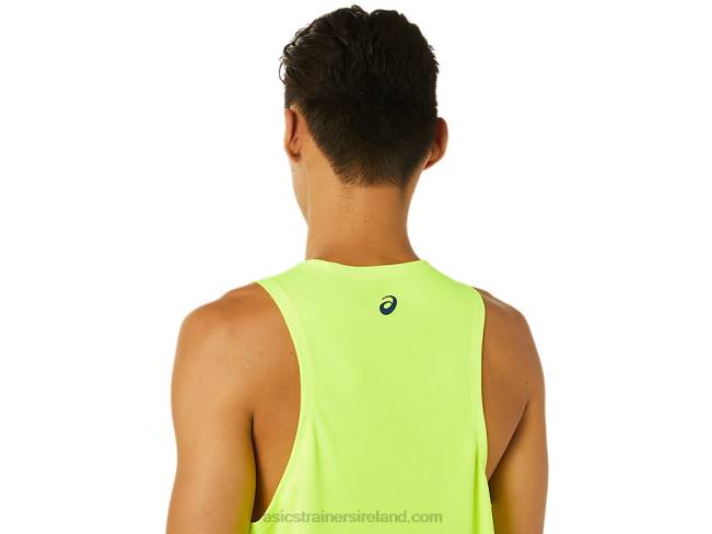 Men\s Lam Ready-Set II Singlet Safety Yellow Asics XXPD1619