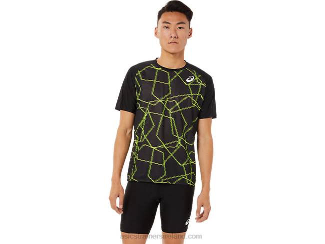 Mens Light Short Sleeve Top Performance Black Asics XXPD1444