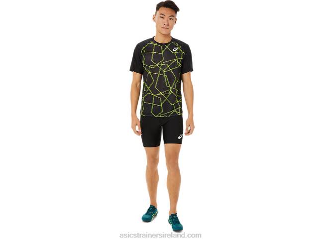 Men\s Light Short Sleeve Top Performance Black Asics XXPD1444