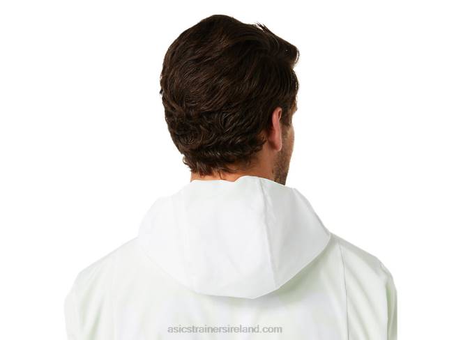 Men\s Lite-Show Jacket Brilliant White/Hazard Green Asics XXPD1348