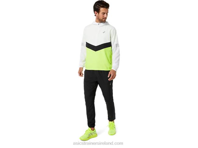 Men\s Lite-Show Jacket Brilliant White/Hazard Green Asics XXPD1348