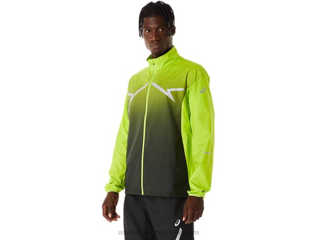 Men\s Lite-Show Jacket Lime Zest/Performance Black Asics XXPD238