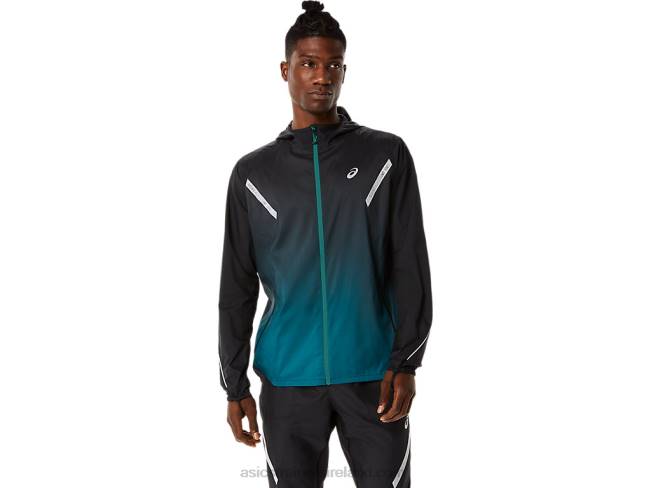 Mens Lite-Show Jacket Performance Black/Velvet Pine Asics XXPD832