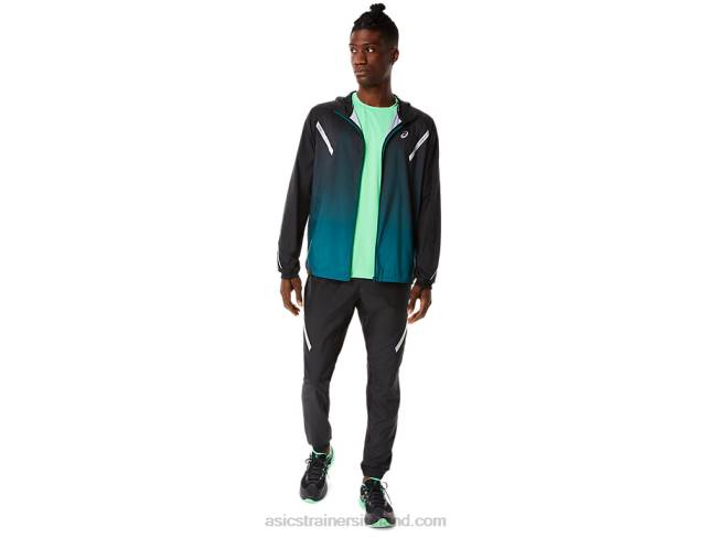 Men\s Lite-Show Jacket Performance Black/Velvet Pine Asics XXPD832