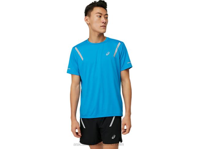 Mens Lite-Show Short Sleeve Top Electric Blue Asics XXPD1674