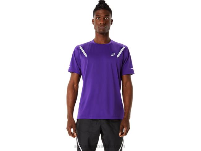 Mens Lite-Show Short Sleeve Top Grape Jam Asics XXPD844