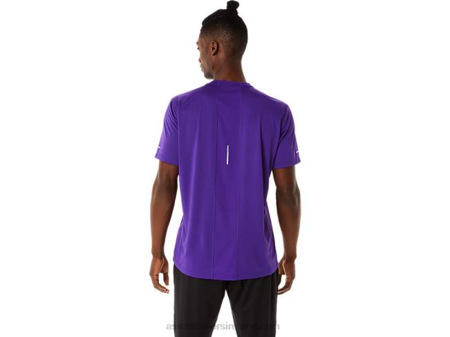 Men\s Lite-Show Short Sleeve Top Grape Jam Asics XXPD844