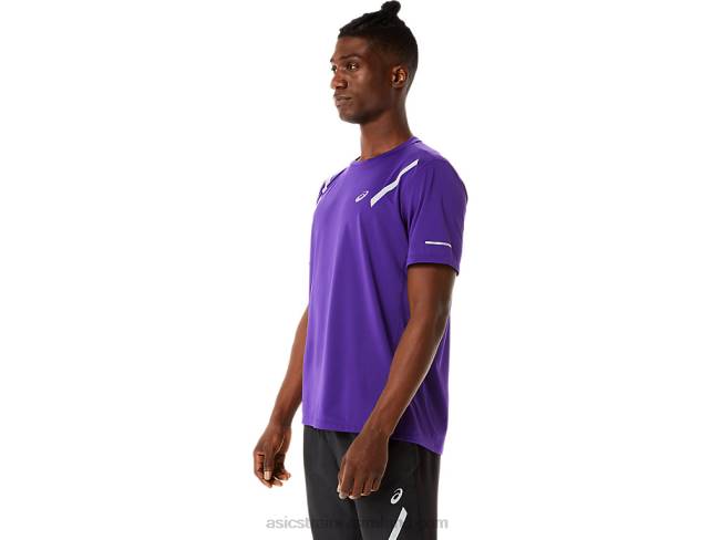 Men\s Lite-Show Short Sleeve Top Grape Jam Asics XXPD844