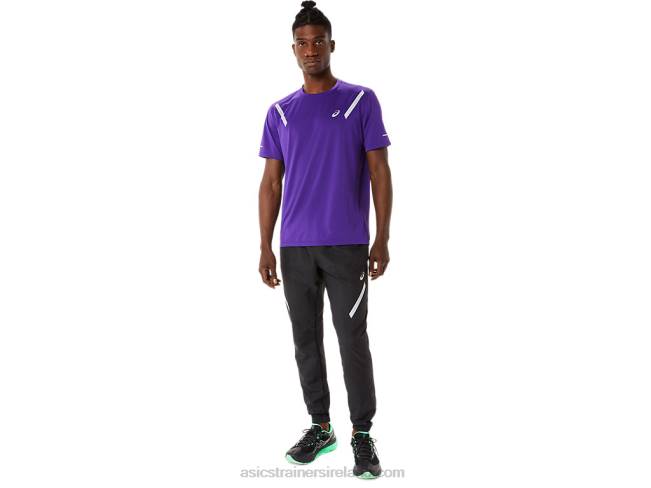 Men\s Lite-Show Short Sleeve Top Grape Jam Asics XXPD844