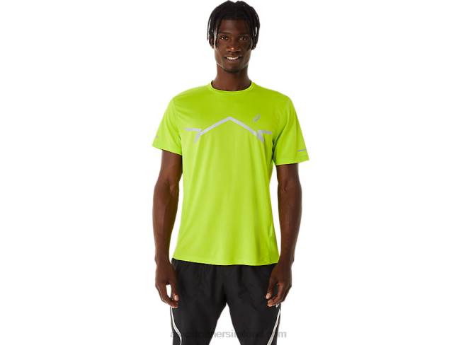 Mens Lite-Show Short Sleeve Top Lime Zest Asics XXPD218