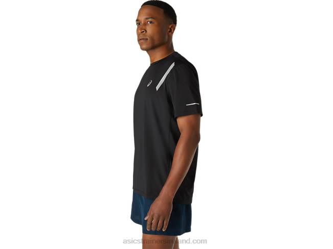 Men\s Lite-Show Short Sleeve Top Performance Black Asics XXPD1671