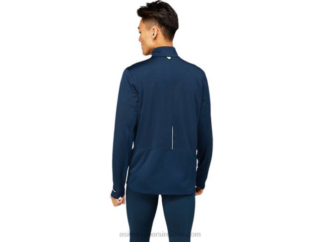 Men\s Lite-Show Winter 1/2 Zip Top French Blue Asics XXPD1649