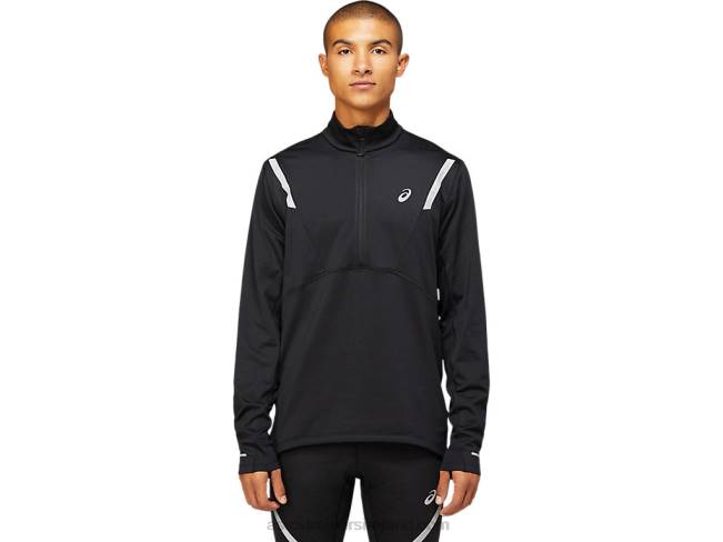 Mens Lite-Show Winter 1/2 Zip Top Performance Black Asics XXPD1629