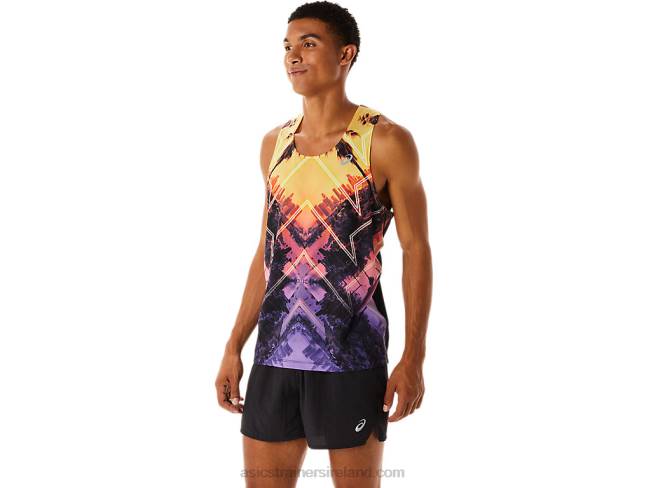 Men\s Marathon Singlet Light Orange/Orange Pop/Amethyst Asics XXPD252