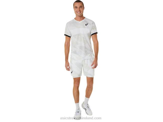 Men\s Match Graphic 7in Short Brilliant White Asics XXPD476