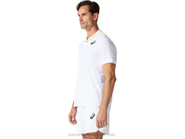 Men\s Match Polo Shirt Brilliant White Asics XXPD2000