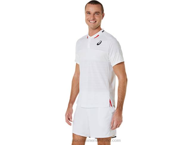 Men\s Match Polo-Shirt Brilliant White Asics XXPD324