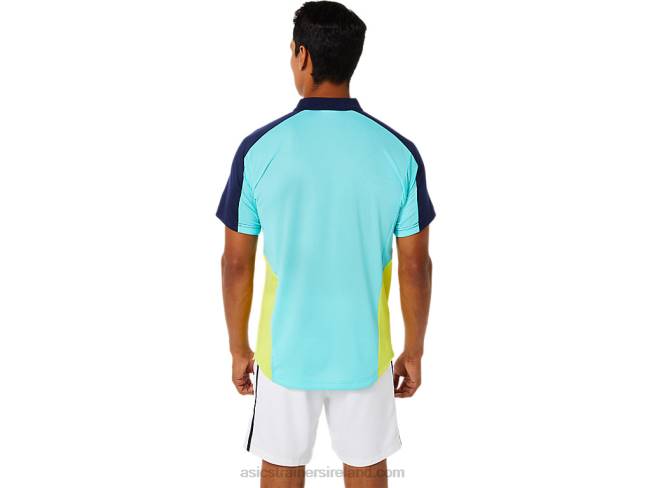 Men\s Match Polo-Shirt Brilliant White/Ice Mint Asics XXPD1504