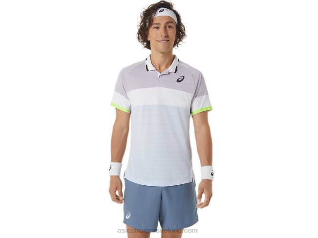 Mens Match Polo-Shirt Dusk Violet/Soft Sky Asics XXPD550