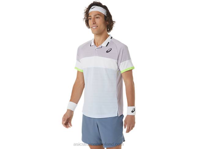 Men\s Match Polo-Shirt Dusk Violet/Soft Sky Asics XXPD550