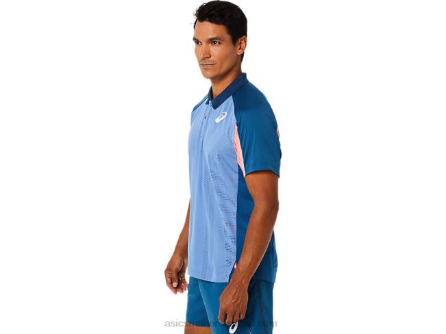 Men\s Match Polo-Shirt Light Indigo Asics XXPD1512