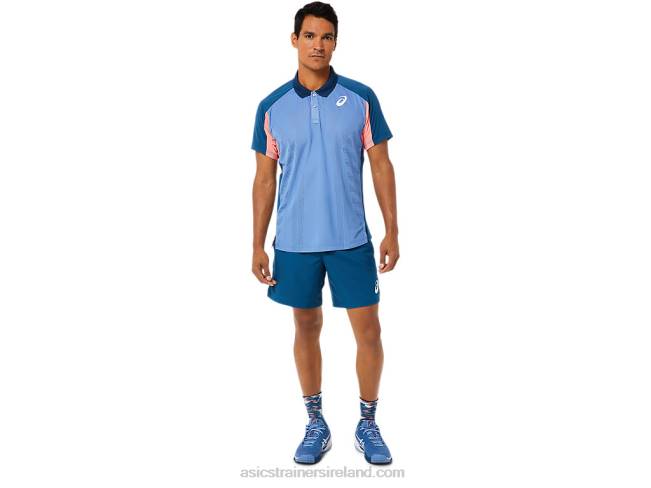 Men\s Match Polo-Shirt Light Indigo Asics XXPD1512