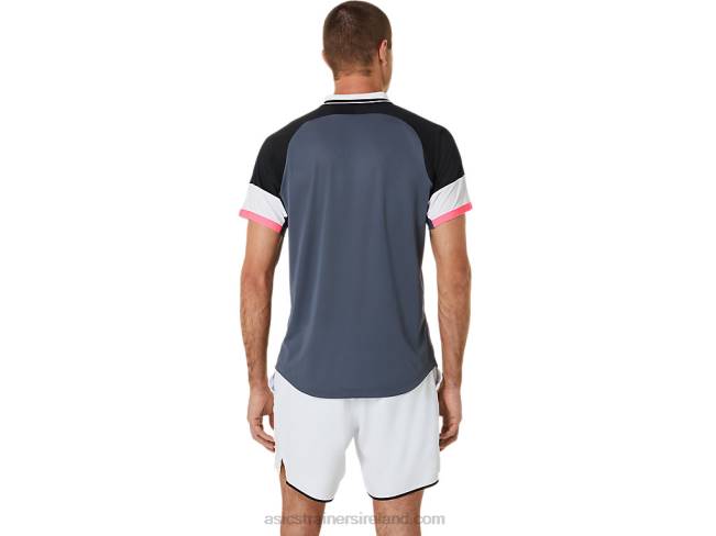 Men\s Match Polo-Shirt Performance Black/Carrier Grey Asics XXPD564