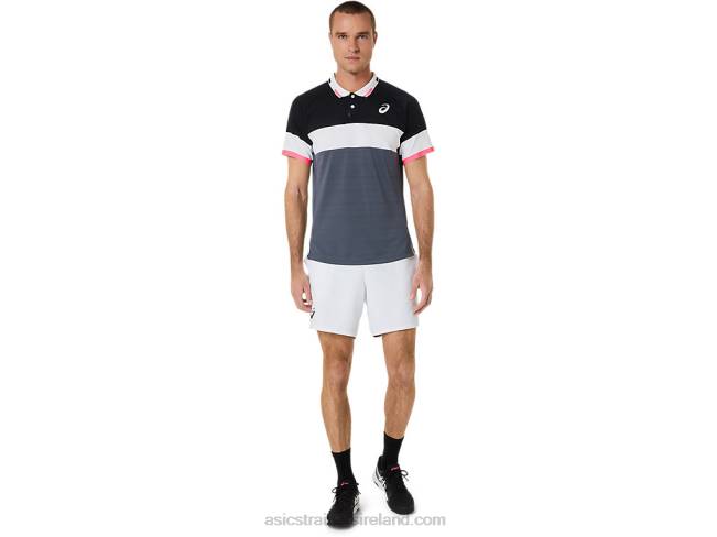 Men\s Match Polo-Shirt Performance Black/Carrier Grey Asics XXPD564