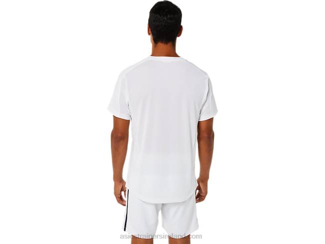 Men\s Match Short Sleeve Top Brilliant White Asics XXPD1522