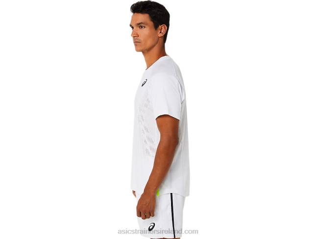 Men\s Match Short Sleeve Top Brilliant White Asics XXPD1522