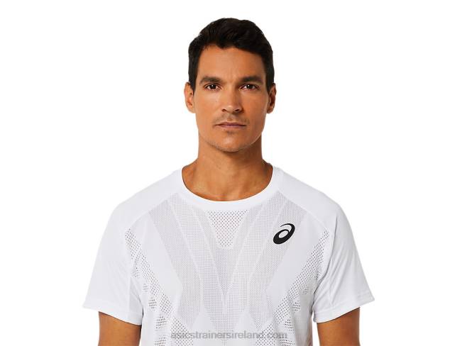 Men\s Match Short Sleeve Top Brilliant White Asics XXPD1522