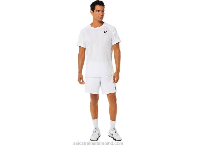 Men\s Match Short Sleeve Top Brilliant White Asics XXPD1522