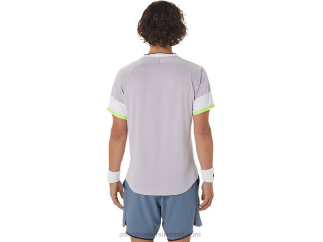 Men\s Match Short Sleeve Top Dusk Violet/Soft Sky Asics XXPD441