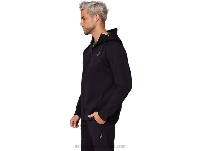 Men\s Mobility Knit Full Zip Hoodie Performance Black Asics XXPD1679