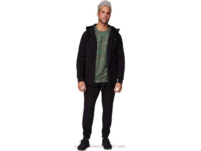 Men\s Mobility Knit Full Zip Hoodie Performance Black Asics XXPD1679