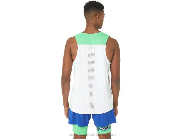 Men\s New Strong Repurposed Run Singlet White/Track Asics XXPD30