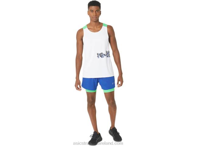 Men\s New Strong Repurposed Run Singlet White/Track Asics XXPD30