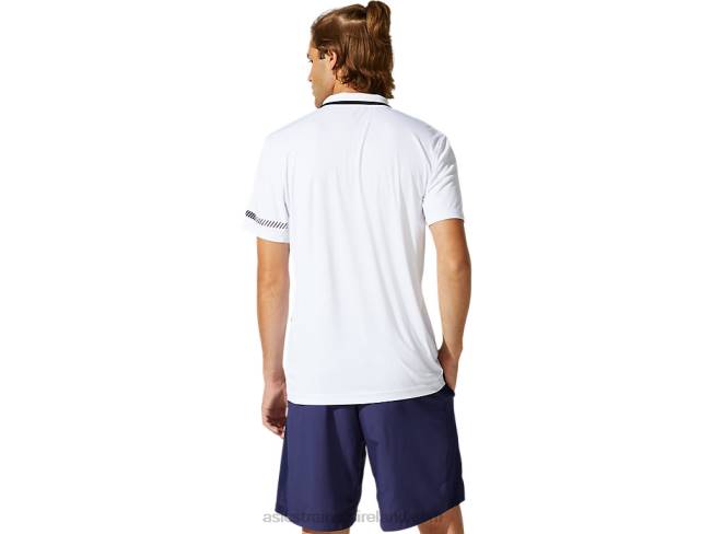 Men\s Polo Shirt Brilliant White Asics XXPD1965