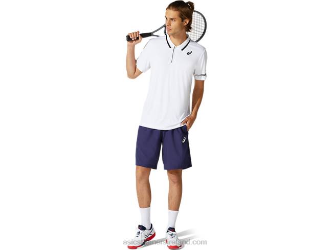 Men\s Polo Shirt Brilliant White Asics XXPD1965