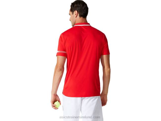 Men\s Polo Shirt Classic Red Asics XXPD1775